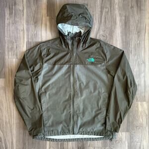 The North Face Cyclone Windbreaker Jacket Men's Size L Green Hoodie Two Toned